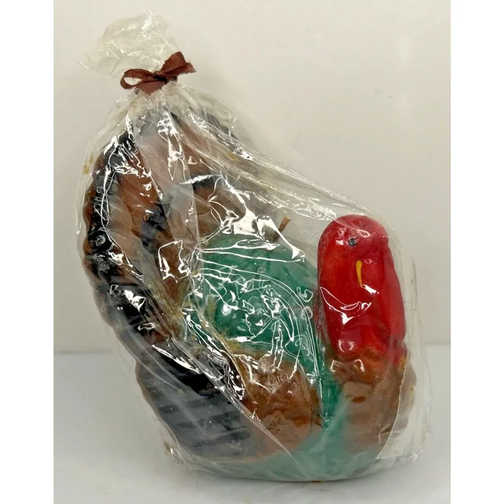 Vintage K-Mart Thanksgiving Turkey Candle‎ New in Packaging 4.25